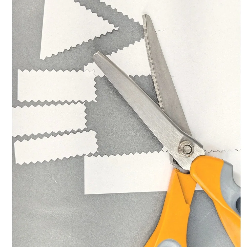 Fiskars Softgrip Pinking Shears Orange Gray Stainless Steel Zig Zag Scissors